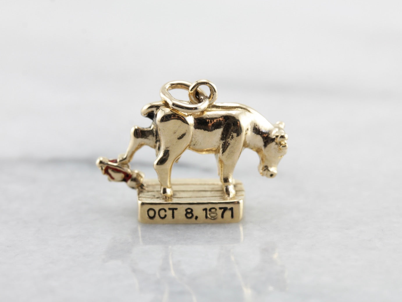 October 8, 1871 The Great Fire of Chicago Gold Charm