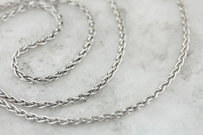 Braided White Gold Chain to Wear Alone or with Pendants
