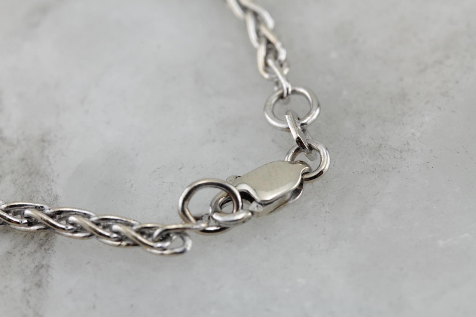 Braided White Gold Chain to Wear Alone or with Pendants