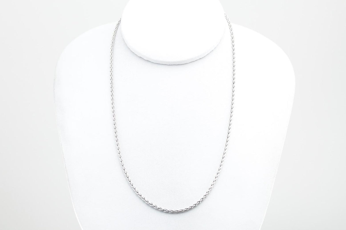 Braided White Gold Chain to Wear Alone or with Pendants