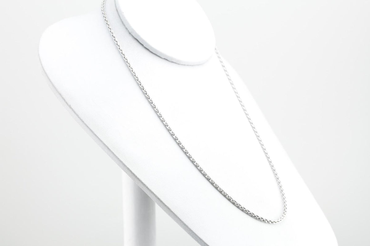 Braided White Gold Chain to Wear Alone or with Pendants