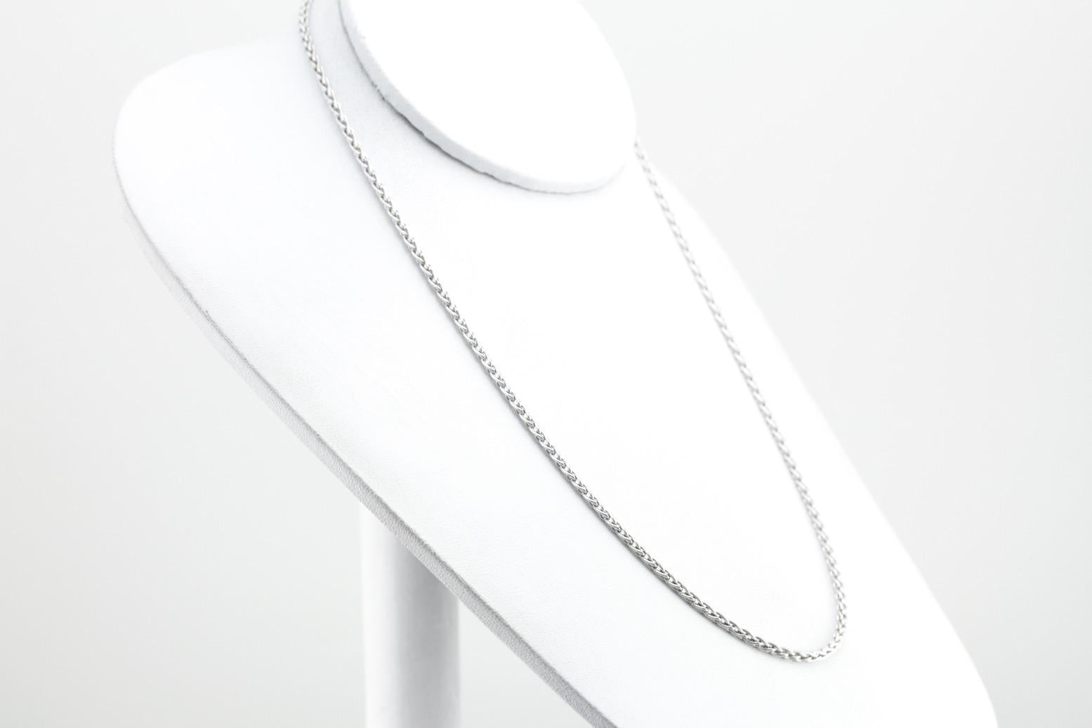 Braided White Gold Chain to Wear Alone or with Pendants