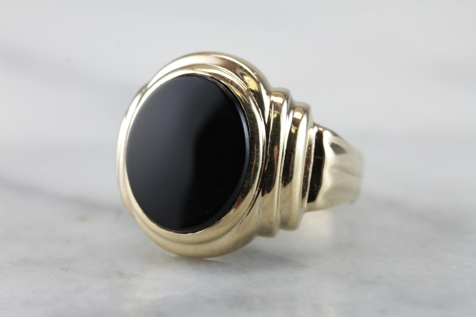 Black Onyx Men's Statement Ring