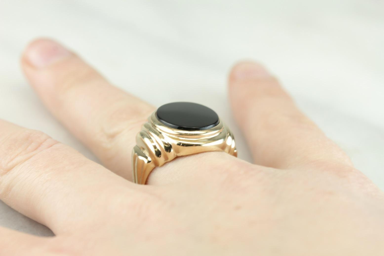 Black Onyx Men's Statement Ring