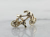 Moving Wheels, Gold Bicycle Charm
