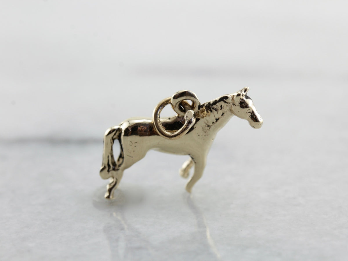 Sweet Standing Horse Charm or Layering Pendant