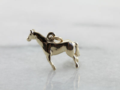 Sweet Standing Horse Charm or Layering Pendant