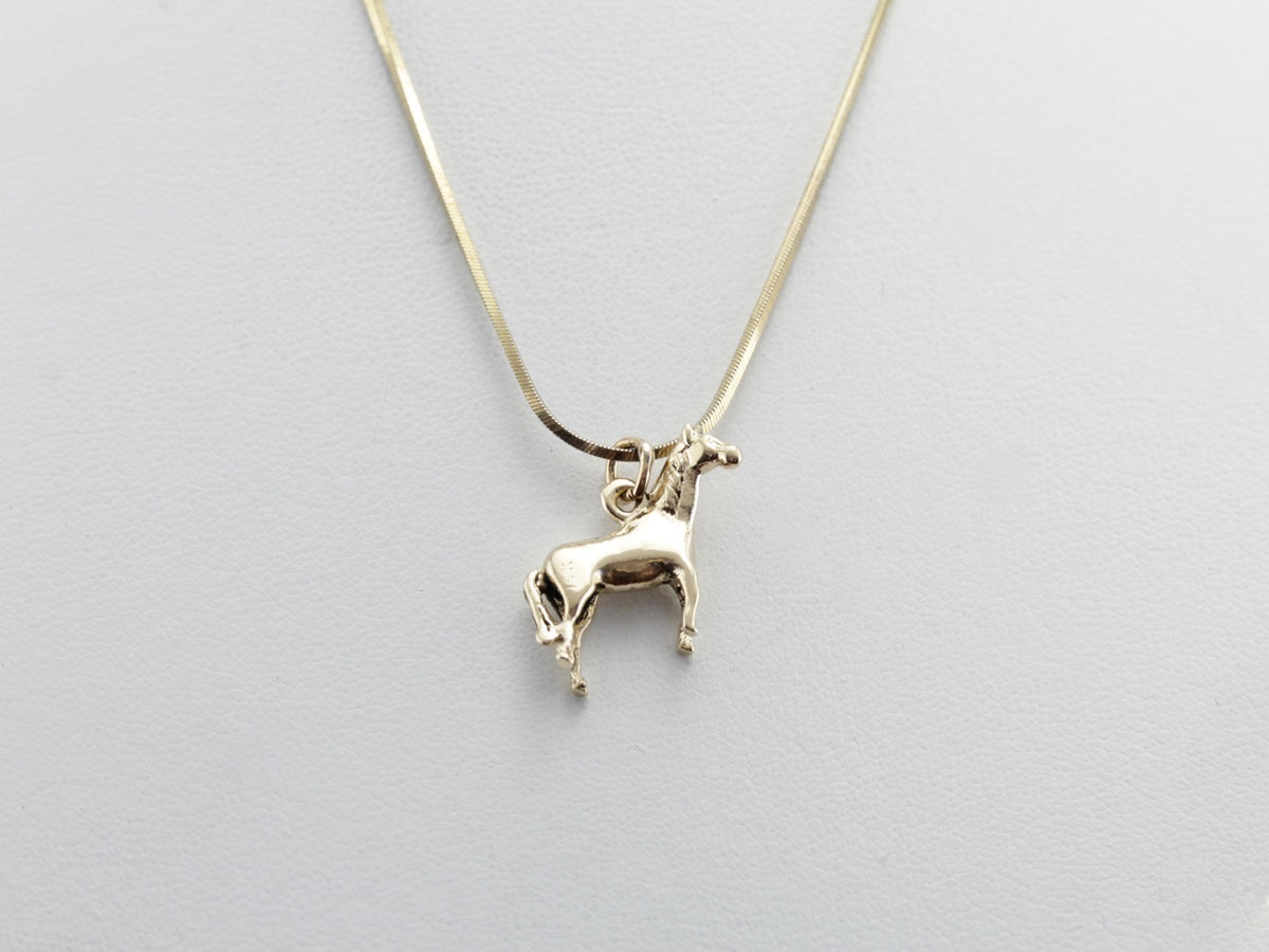 Sweet Standing Horse Charm or Layering Pendant