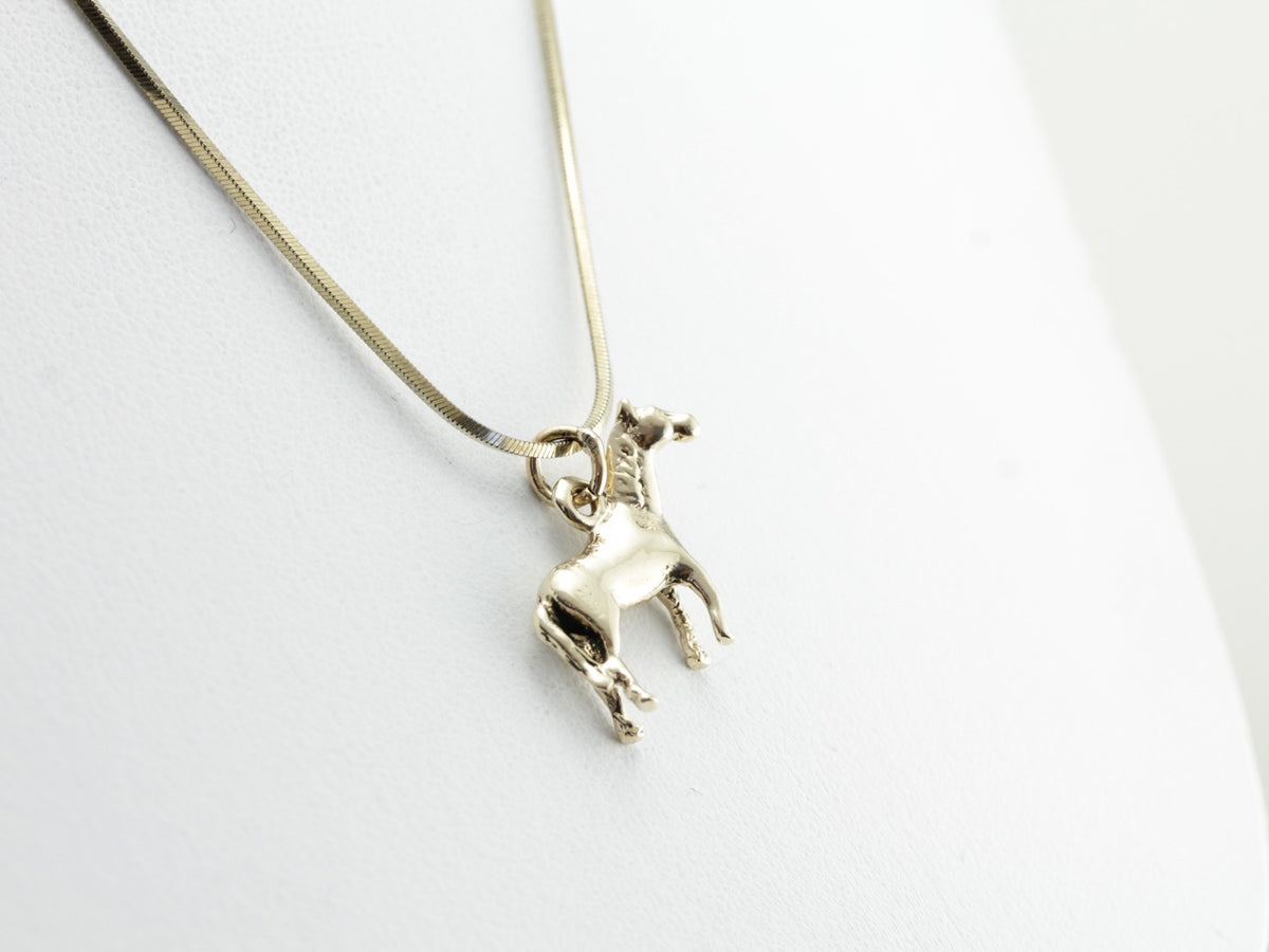 Sweet Standing Horse Charm or Layering Pendant