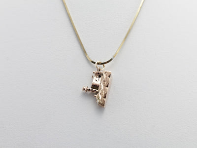 Shoreline Seacoast Lighthouse Charm or Pendant in Rose Gold