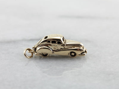1940's Moving Parts Car Charm with Engraving Date 12.1.46