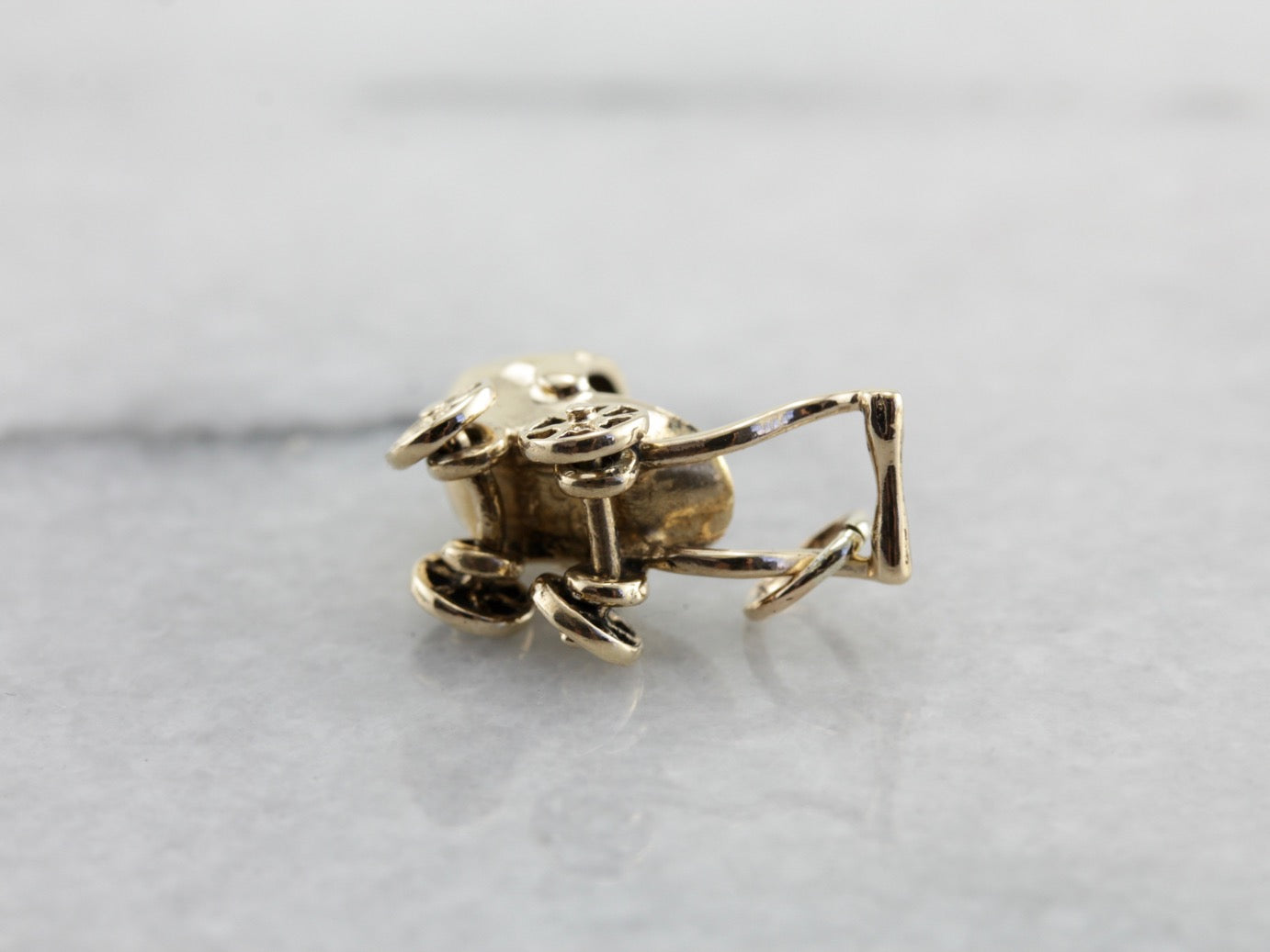 Baby Shower Keepsake, Gold Baby Carriage Charm