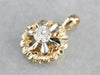 Yellow and White Gold Diamond Pinwheel Pendant
