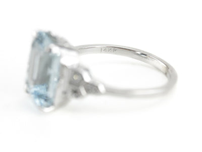 Aquamarine and Diamond Clara Cocktail Ring by Elizabeth Henry