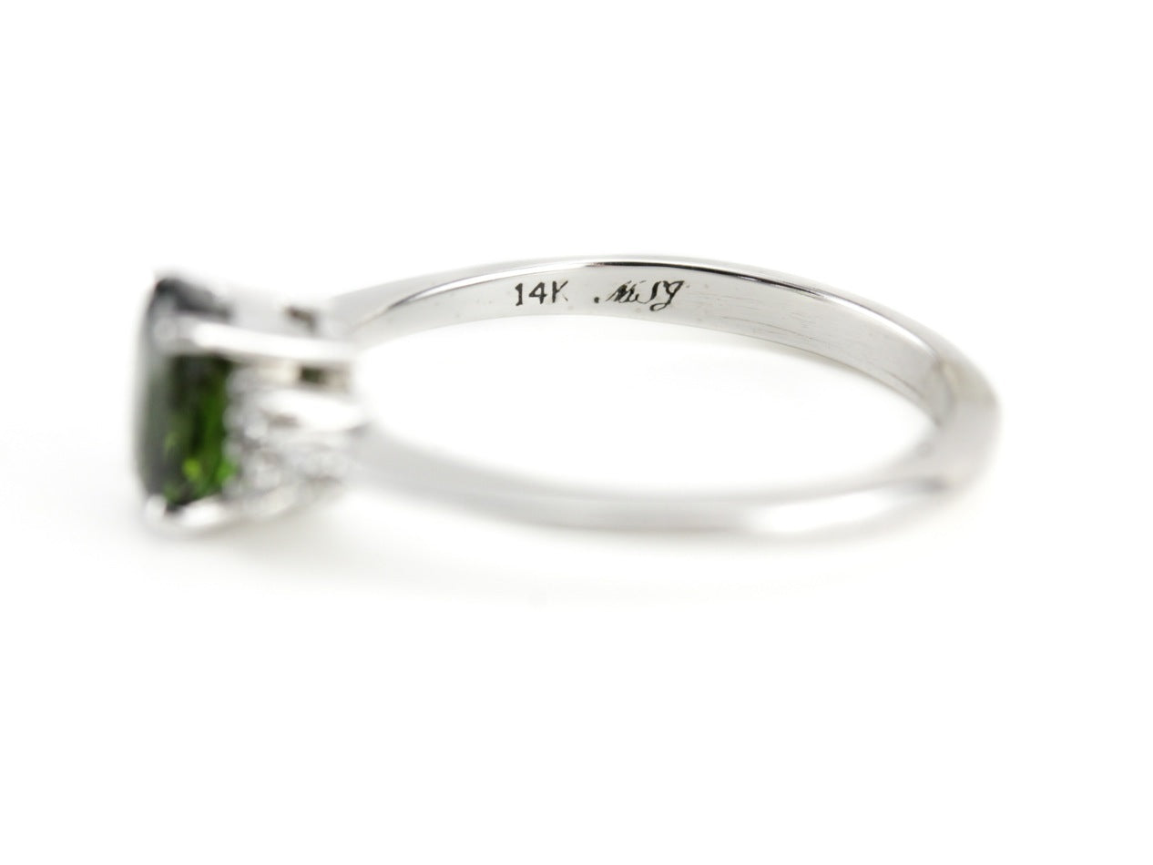 Brazilian Green Tourmaline Virginia Ring from The Elizabeth Henry Collection