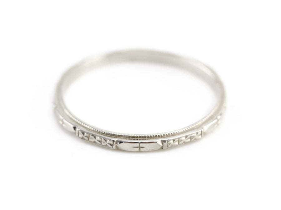 The Cora 14K White Gold Band by Elizabeth Henry