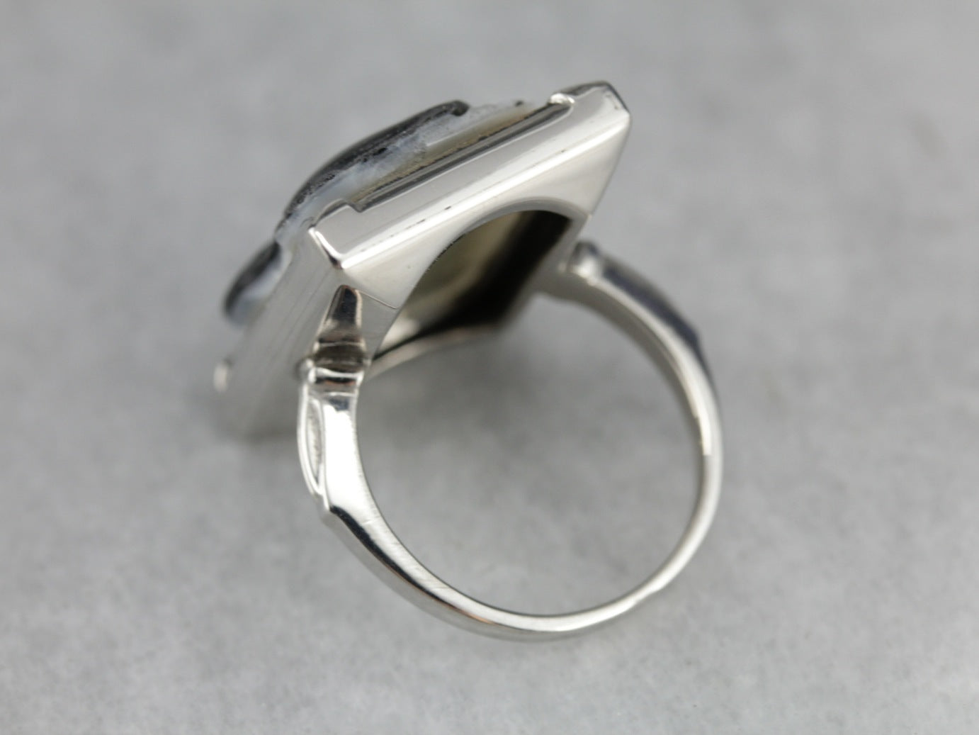 Unique Double Soldier Stone Cameo Ring