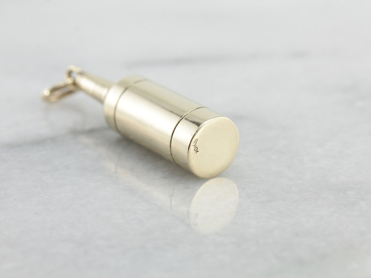 Canadian Club Whiskey Bottle Gold Charm Pendant