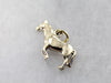 Jumping Horse Charm or Layering Pendant in Yellow Gold