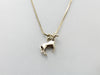 Jumping Horse Charm or Layering Pendant in Yellow Gold