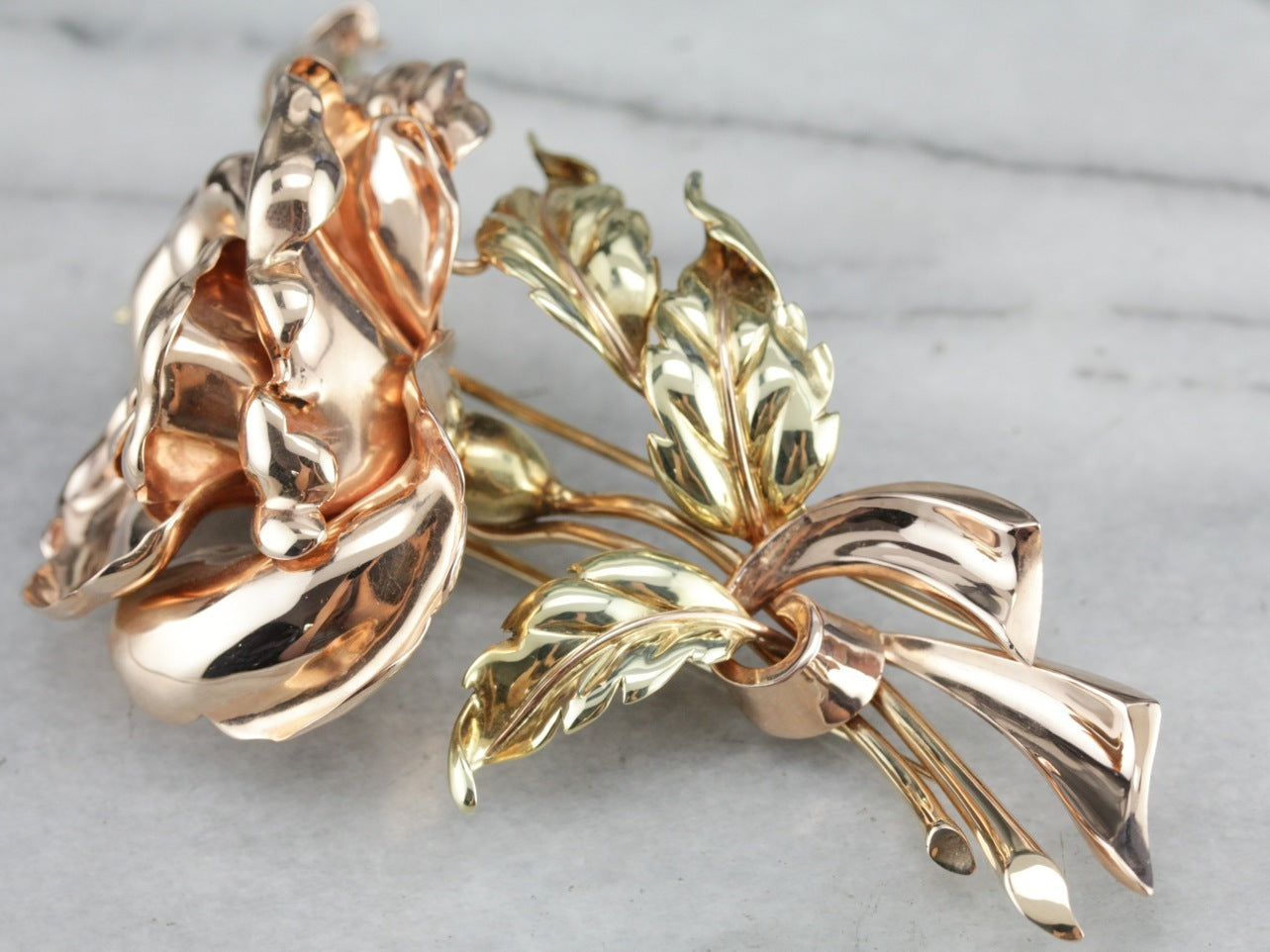 Vintage Tiffany  & Co. Rose Brooch