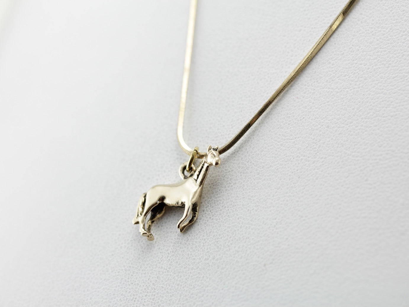Jumping Horse Charm or Layering Pendant in Yellow Gold