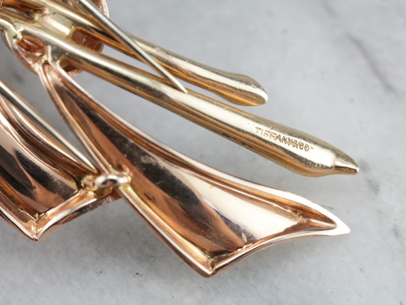 Vintage Tiffany  & Co. Rose Brooch