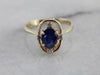 Sapphire and Diamond Cocktail Ring in Yellow Gold