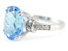 The Edie Blue Topaz Diamond Cocktail Ring