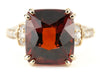 Hessonite Garnet And Diamond Edie Cocktail Ring from the Eh Collection