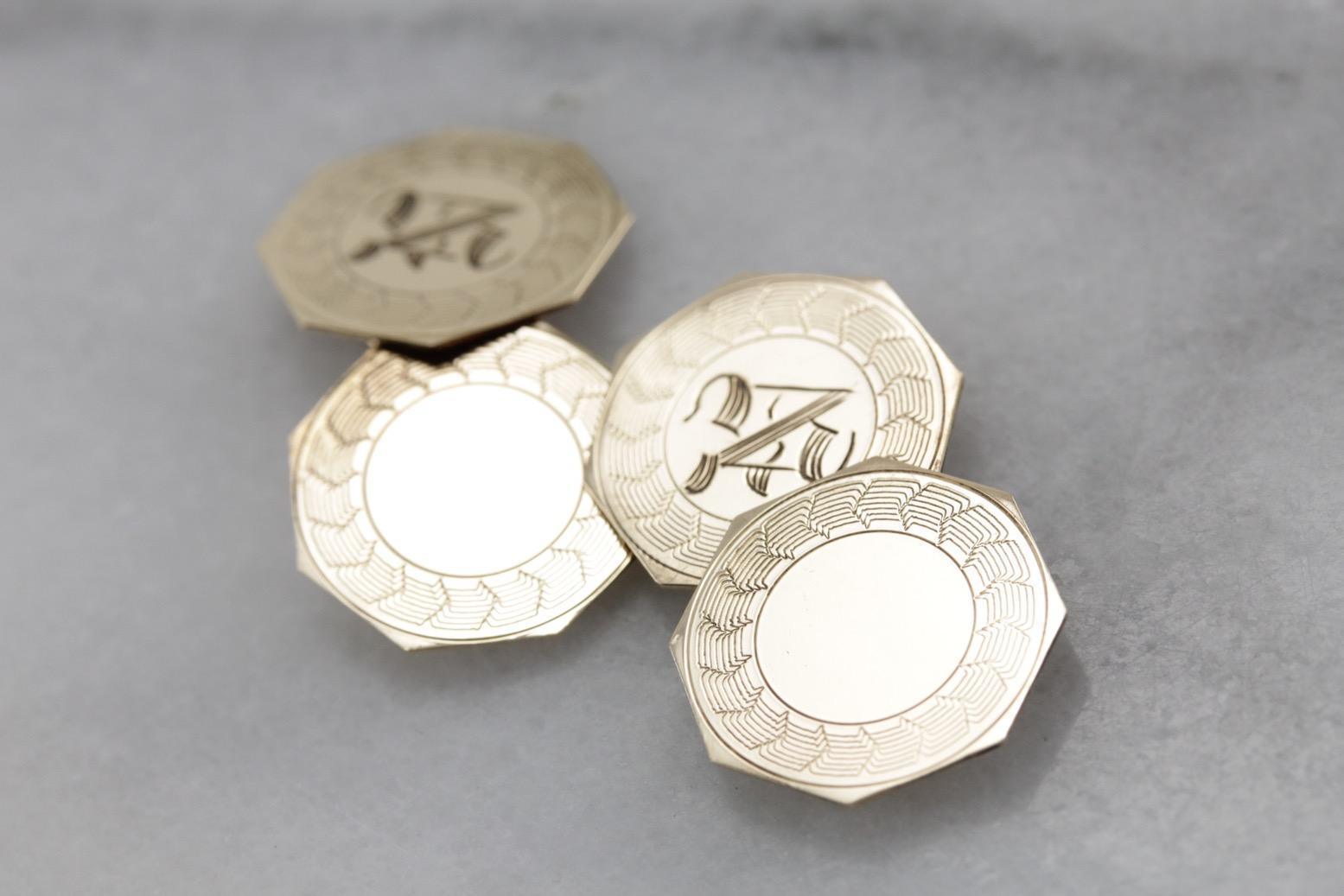 Vintage N Monogramed Cufflinks