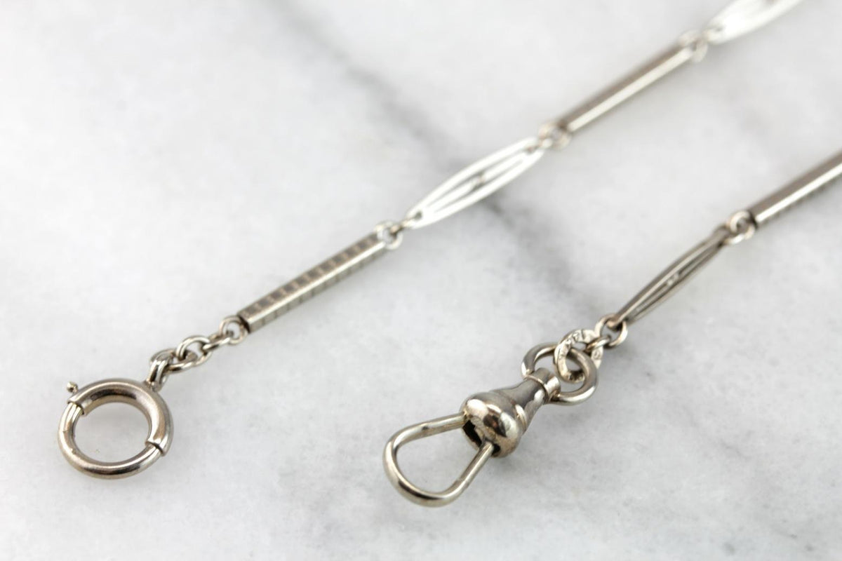 Masculine Elegance: Original Art Deco Era Gentleman's Watch Chain