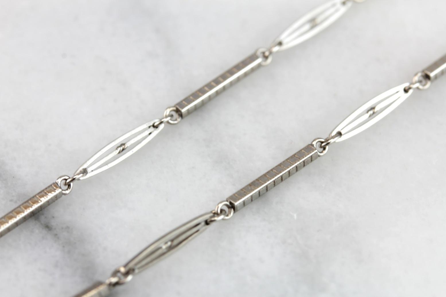 Masculine Elegance: Original Art Deco Era Gentleman's Watch Chain