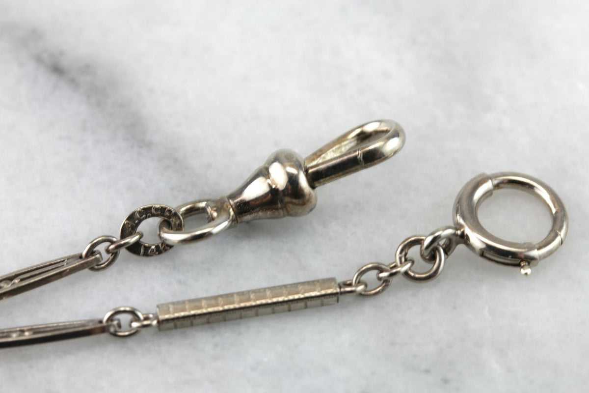 Masculine Elegance: Original Art Deco Era Gentleman's Watch Chain