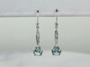 Blue Zircon Drop Earrings Made with Vintage Components