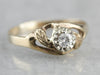 Mid Century Sweetheart Diamond Engagement Ring
