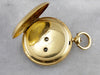 Rare Breitling Laederich, 18K Yellow Gold and Enameled Hunter's Case Pocket Watch
