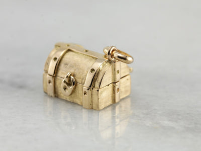 Moving Parts Treasure Chest Charm in Yellow Gold