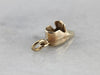 Sweet Vintage Baby Shoe Charm in Yellow Gold