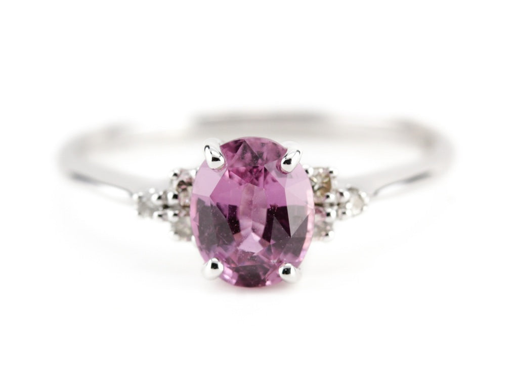The Virginia Rose, Light Pink Sapphire Engagement Ring