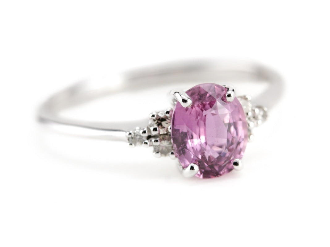 The Virginia Rose, Light Pink Sapphire Engagement Ring