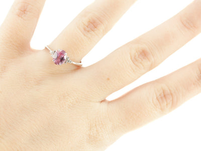 The Virginia Rose, Light Pink Sapphire Engagement Ring