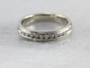 Channel Set Diamond Wedding Band with Wheat and Milgrain Engraved Details