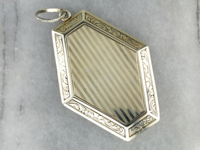 Art Nouveau Snuff Box Gold Locket Pendant