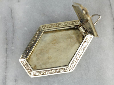 Art Nouveau Snuff Box Gold Locket Pendant