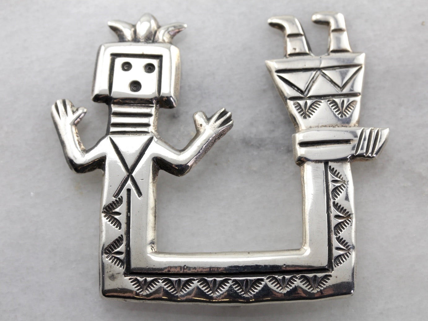 Pin o colgante de plata de ley Kachina nativo americano