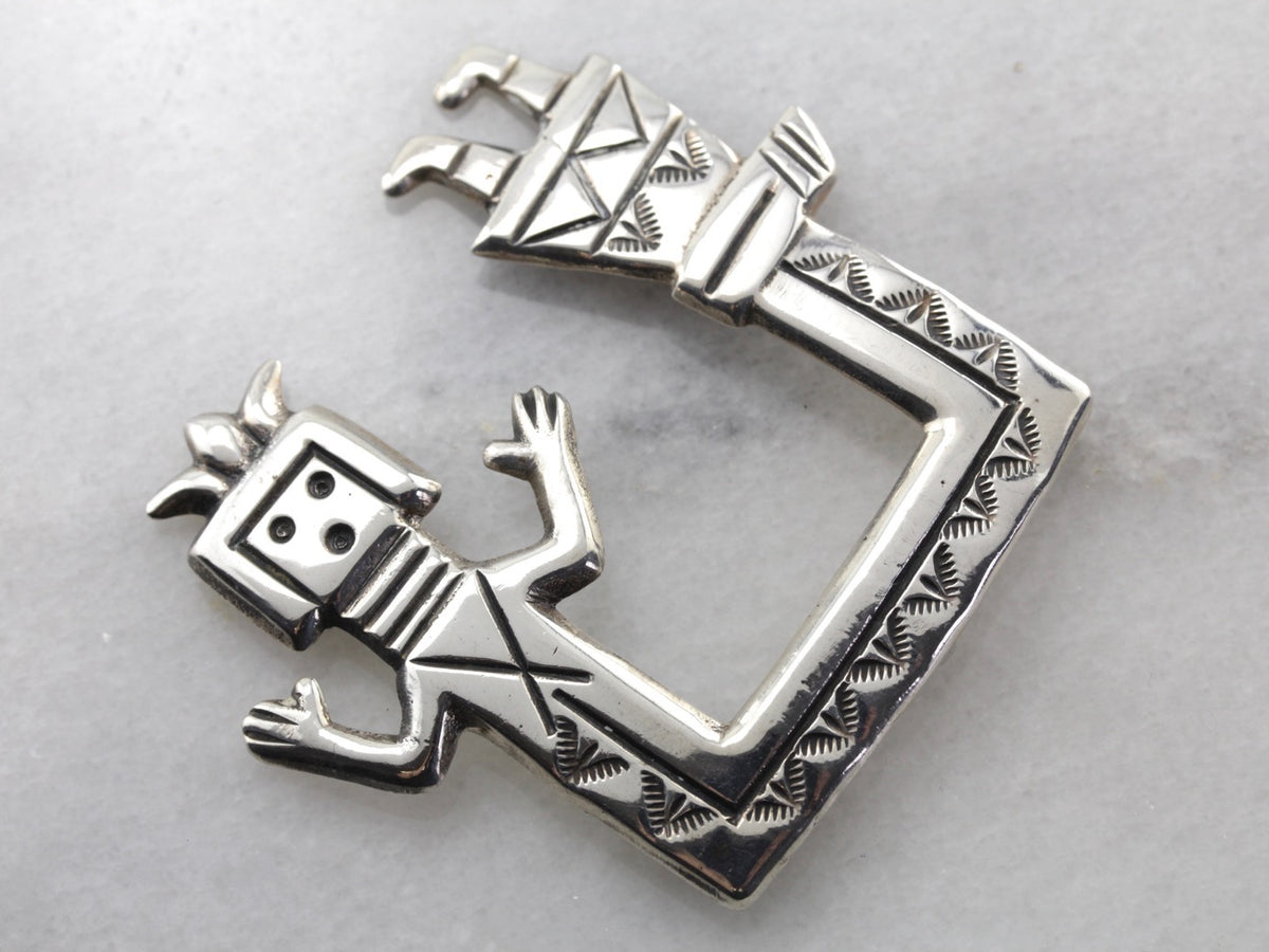 Pin o colgante de plata de ley Kachina nativo americano