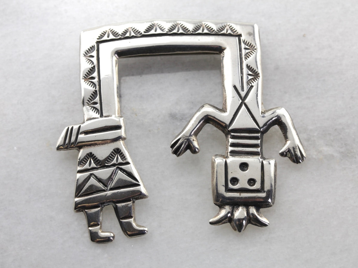 Pin o colgante de plata de ley Kachina nativo americano