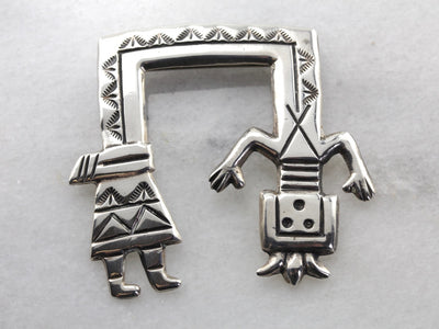 Native American Kachina Sterling Silver Pin or Pendant