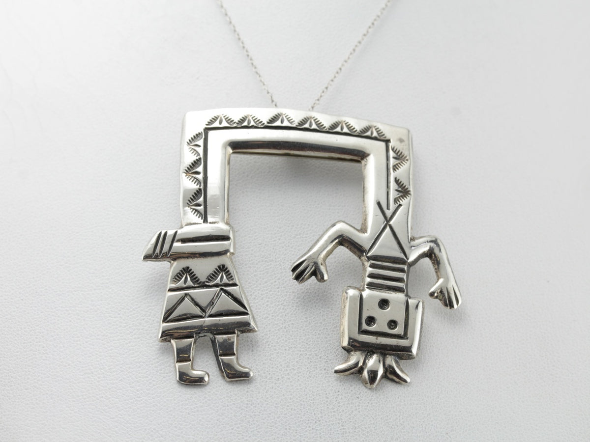 Pin o colgante de plata de ley Kachina nativo americano